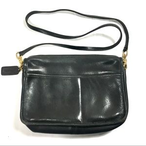 COACH Vintage Black Leather Purse Bag
